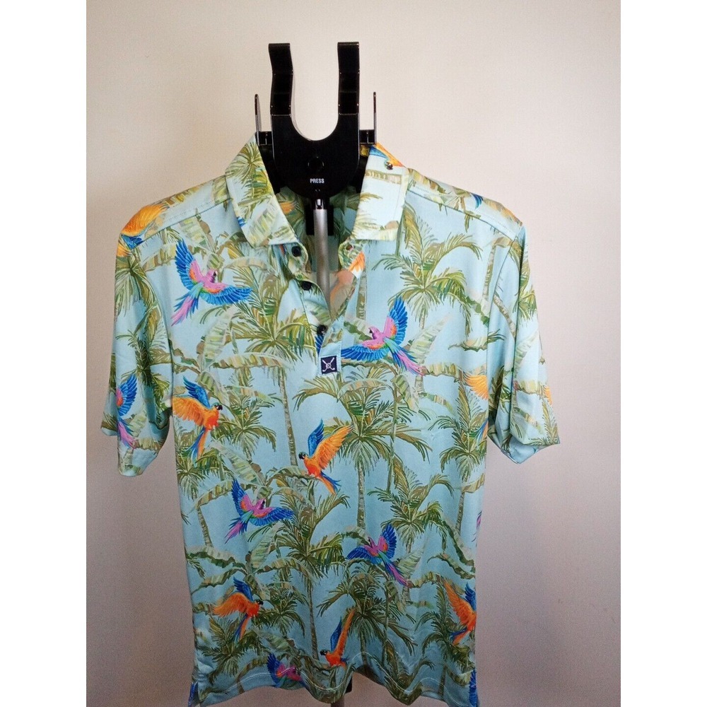 Men's‎ Construct Bird Print Golf Polo Size Small